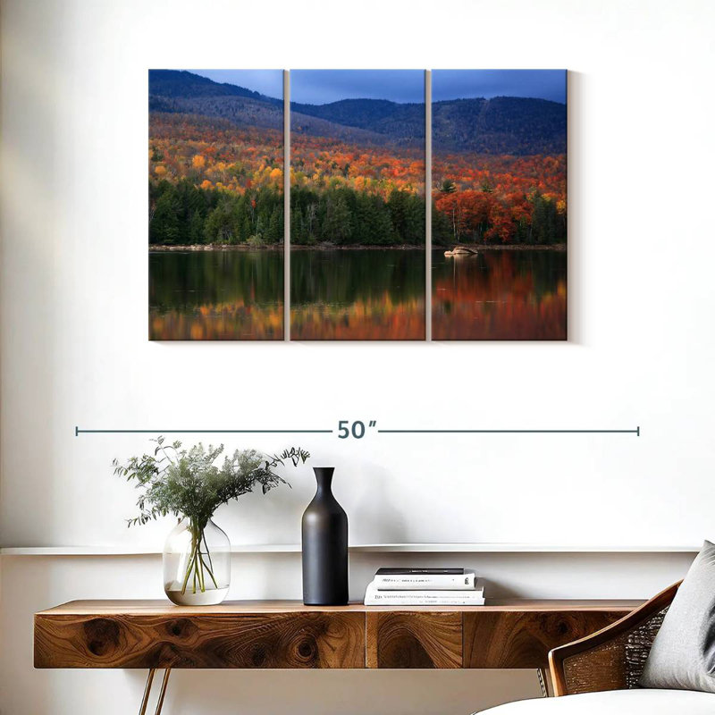 Alvord Adirondack Mountains In Autumn, 24" H x 38" W