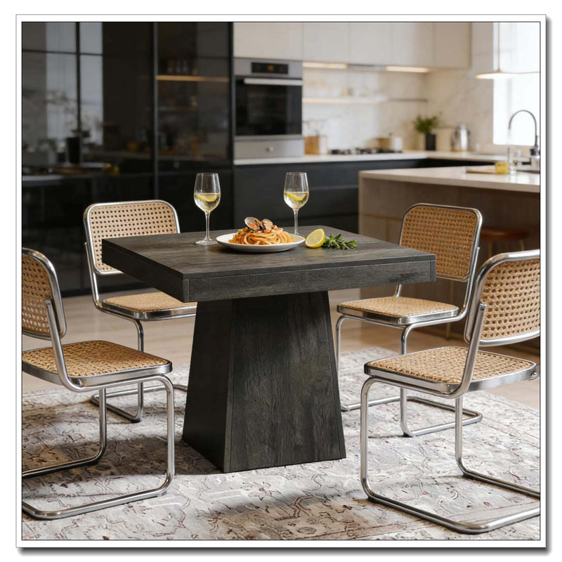 Square Table,Coffee Table, Dark Grey