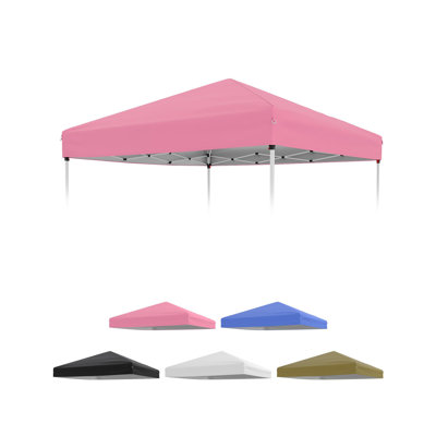 10x10ft Canopy Replacement Top, Silver Coated Waterproof UV Protection Cover for Pop Up Tent Patio Garden Shade
