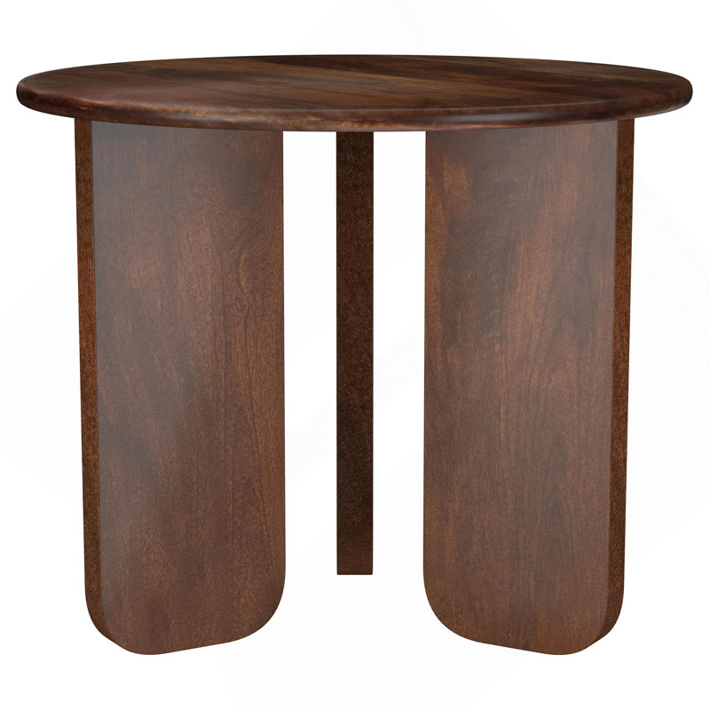 Table de bout ronde brune