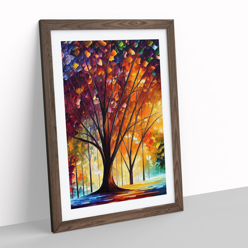 Portrait Of A Tree No.1 - Wall Art, Walnut Framed, White, 46cm H x 34cm W