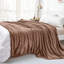 Reversible Faux Fur Mink Fleece Blanket Throw - Ultra Soft Plush Luxury Sofa & Bed Throw, Warm Light-301204291-299321577