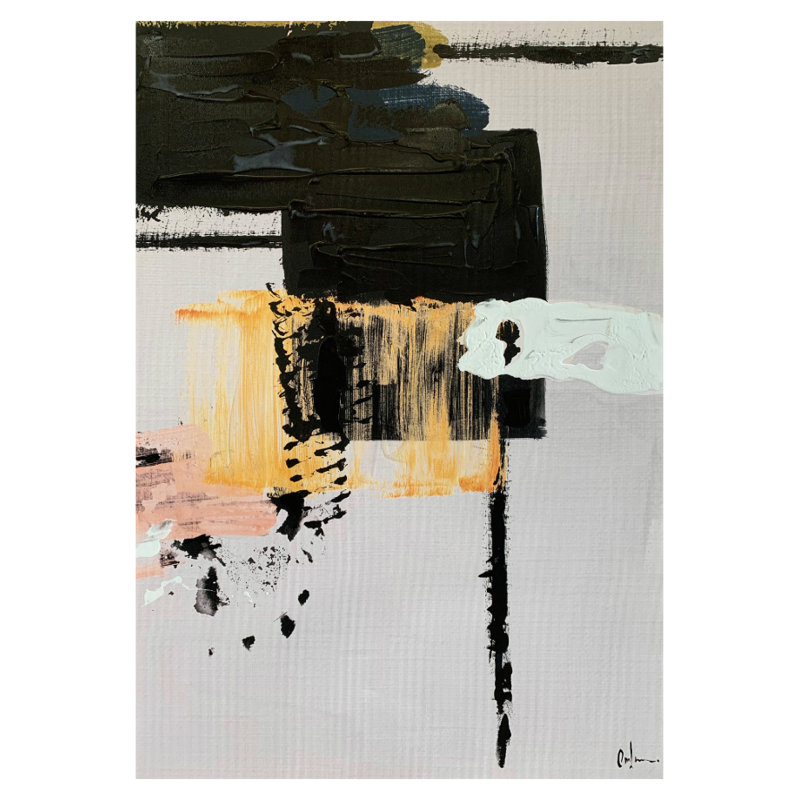 Formelle Single Picture Frame Painting on Wood, 130cm H x 100cm W, Without Frame