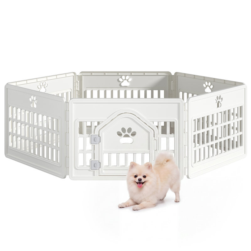Parc de jeux en plastique pour chiens, enclos d'exercice modulaire d'intérieur pour petits et moyens chiens, chats et lapins