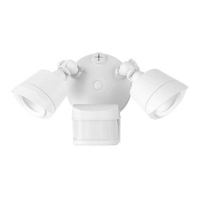 LED Motion Sensored Double Flood Light in White