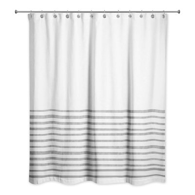 Arcel Striped Single Shower Curtain
