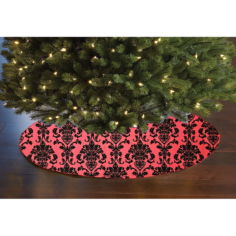 Jupe d'arbre de Noël 58 po Popeline, Corail