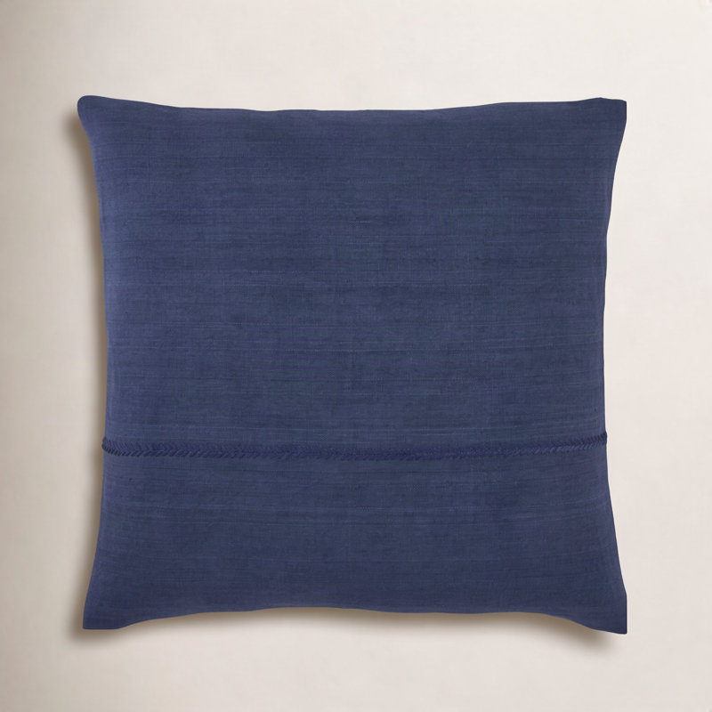 Griffin Reversible Throw Pillow, Dark Blue, Down
