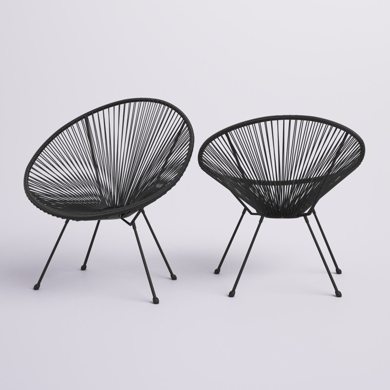 Chaise de patio Sampson, Noir