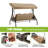 Fassold Outdoor Patio Swing Chair for 3 People, with Removable Cushion and Convertible Canopy-855471041