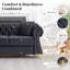 Canapé Chesterfield 2 places 147 cm (58 po), causeuse deux places en velours avec coussins décoratifs pour salon, appartement et chambre à coucher-157086248-157086251