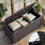 PawsomePad 100 gallons Boîte de rangement extérieure, contenant de terrasse en résine imperméable avec couvercle verrouillable, organisateur de patio pour coussins et outils de jardin, noir-130917210