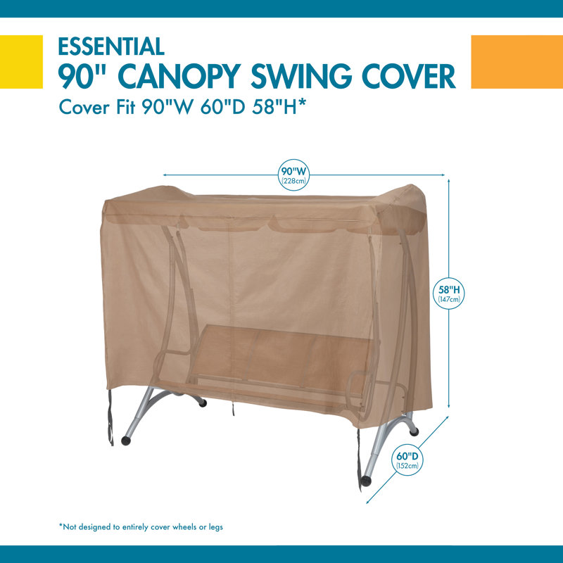 Outdoor Swing Seat Cover, 58" H x 90" W x 60" D