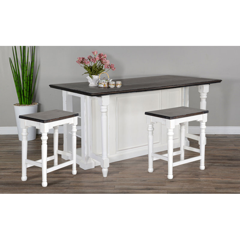 Almira Wood Kitchen Island, European Cottage