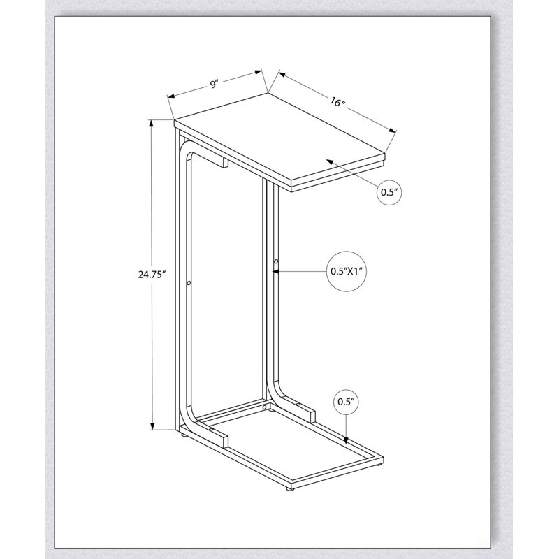Élégante table d'appoint en forme de C en stratifié blanc pour le salon, la chambre à coucher et le bureau, parfaite pour un décor moderne et contemporain.