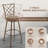 Swivel Counter Stool with Metal Frame