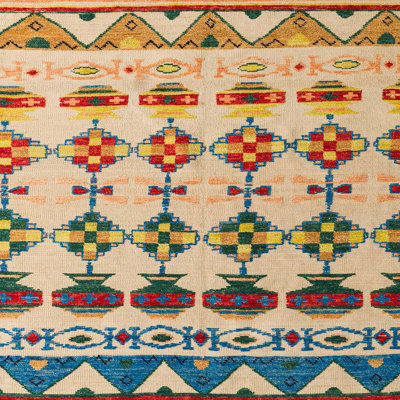 Tapis décoratif multicolore à motif abstrait