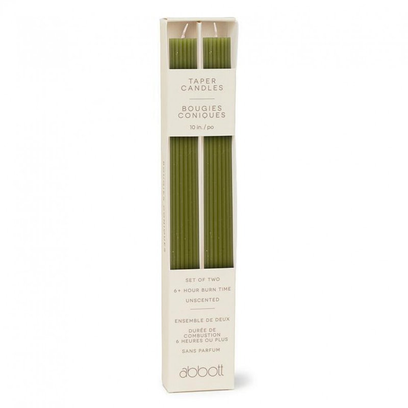 Bougies striées, Vert