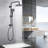Matte Black Dual Shower With Handheld - 8" Rainfall Head & 3-Setting , Adjustable Slide Bar, Scratch Finish, Corrosion , 360 Rotatable, Wall Mount And Discoloration Resistance, Swivel Spout, Rotation,