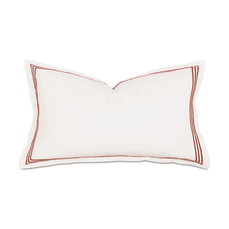 Tessa Cotton Sham Set, Ivory/Scarlet, King, Multi-stripe