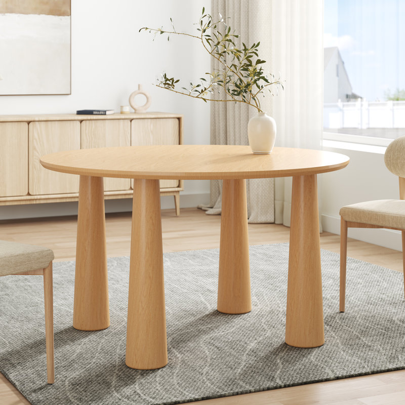 Table de salle à manger Caitlyn, H 30 po x L 45 po x l 45 po, Chêne