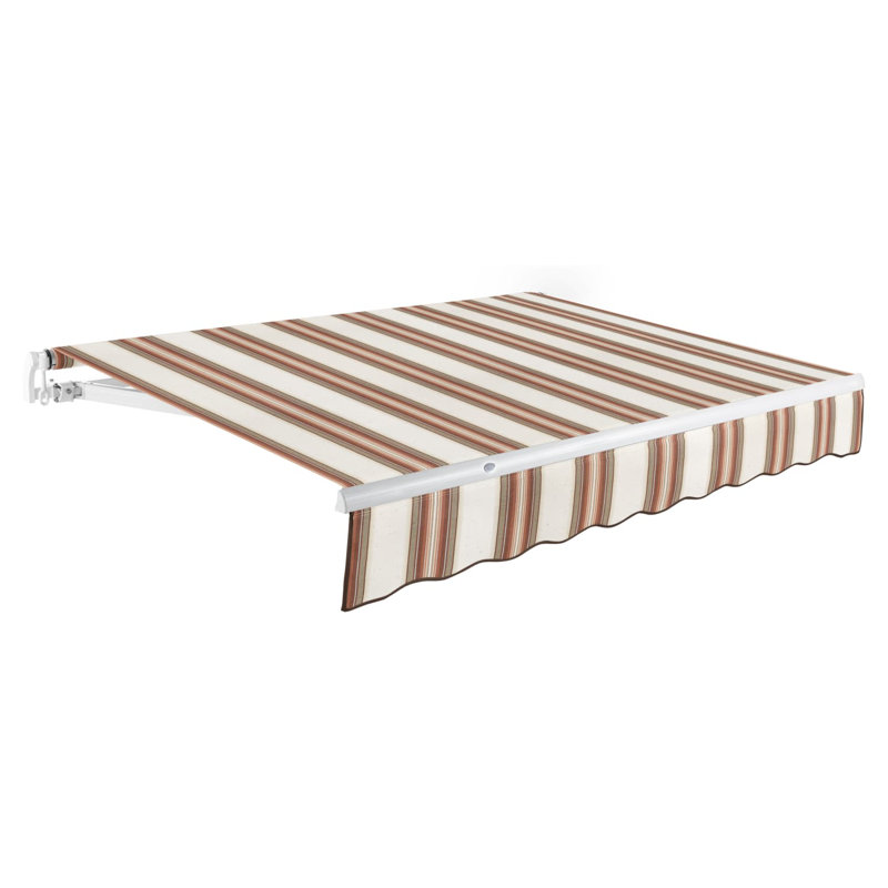 Auvent rétractable Awntech Maui, l 20 pi x P 10 pi, Manuelle, Brun, brun clair, terre cuite multicolore
