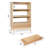3 Tier Bookcase With Grooved Wooden Storage Drawer-1801049733