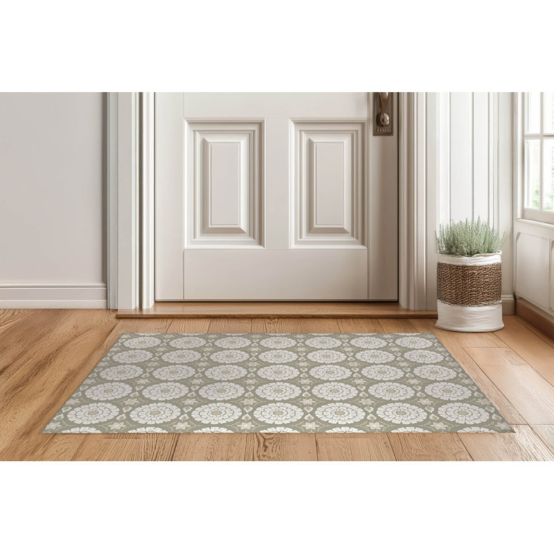 Lexi Ultra-Thin Decorative Indoor Doormat, 36" W x 60" L, Taupe