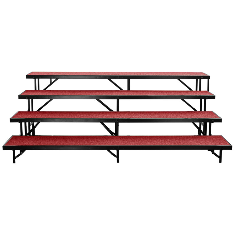 Ensemble de rehausse chorale droite en tapis, Rouge, H 24 po x l 54 po x P 72 po