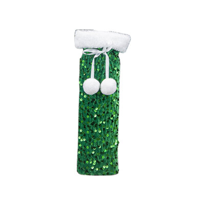 Christmas Wine Sleeves Champagne Bottle Sleeves Wine Bottle Bags Velvet Sequin Wine Bottle Bags Dress Up Holiday Arrangement Decoration