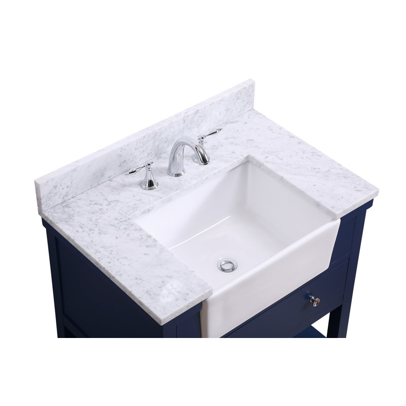 Ensemble de meuble-lavabo simple 32 po Lebrun, bleu