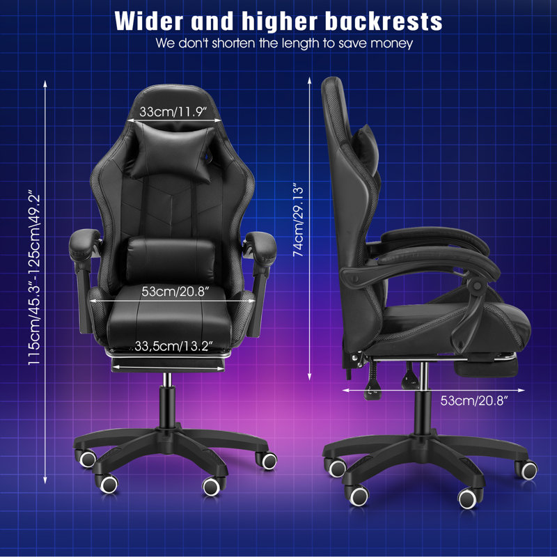 Fauteuil inclinable, ergonomique et inclinable en similicuir Inbox Zero