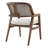Ansel Mid-Century Modern Rubberwood Dining Chairs with Cane Back and Upholstered Seat-123627870-123627868