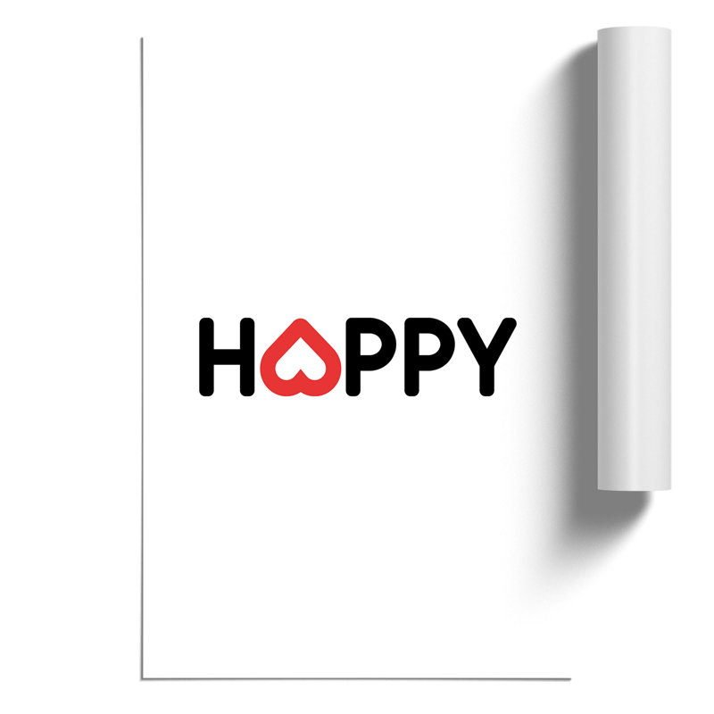 Happy - Frameless Print, 59cm H x 42cm W x 0.1cm D