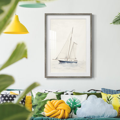 Vintage Nautical Print I -Framed Print