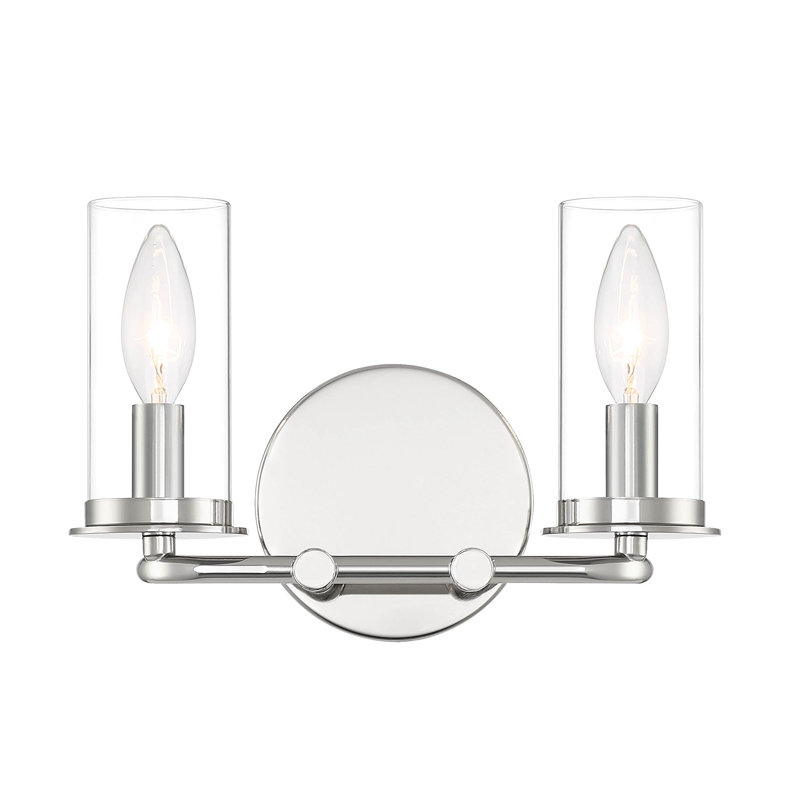 2 - Light Dimmable Vanity Light, Brushed Nickel