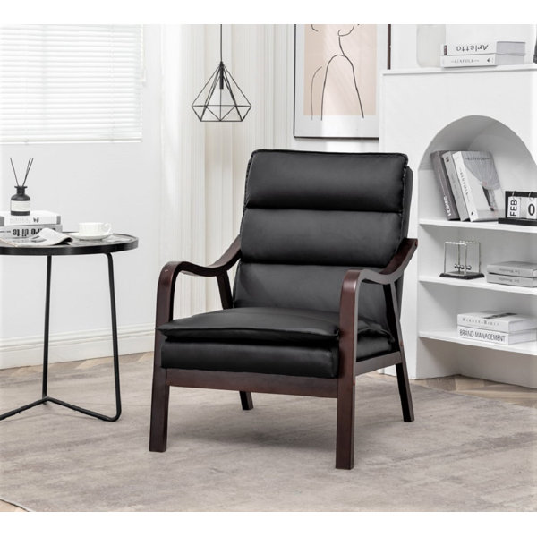 Winston Porter Faux Leather Armchair | Wayfair