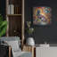  «Cat Vibrant Abstract» par Rey Klimt, art mural en métal-949079948