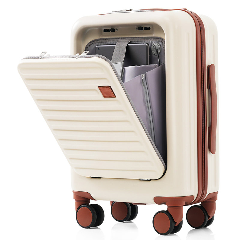 Ensemble de bagages de 3, 20, 24, 28 pouces avec port USB, 20, 24 pouces avec ouverture frontale