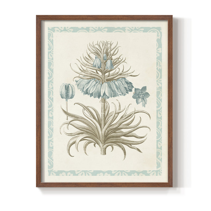 Reproduction encadrée Willow Blue Besler II - bois massif, H 20 po x l 16 po, Brun