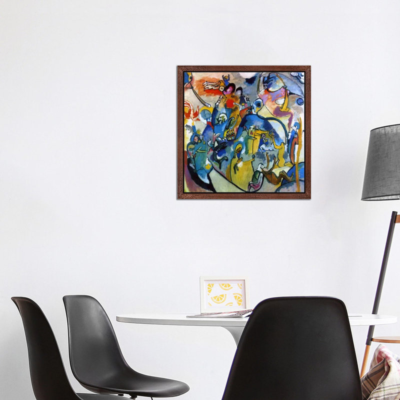 All Saints Day II by Wassily Kandinsky - Floater Frame Painting on Canvas, Brown, 93.98 cm H x 93.98 cm W