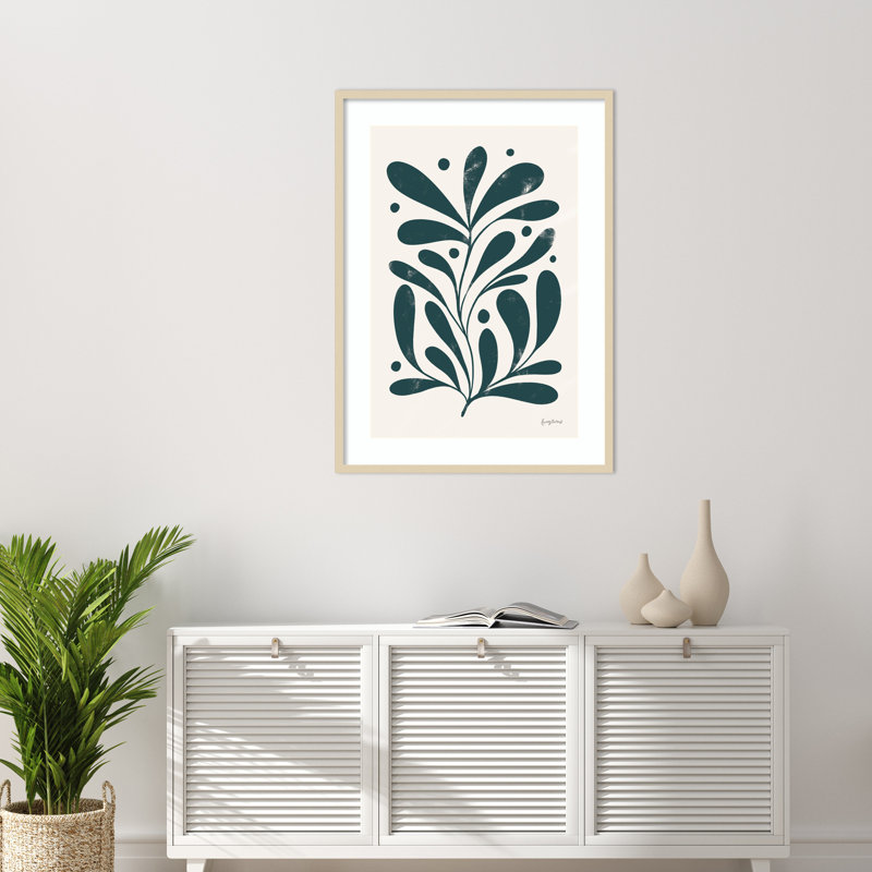 «Simple Botanical III» par Becky Thorns, impression sur bois encadrée, H 41 po x l 30 po