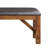Espresso and Walnut Bench with Padded Seat