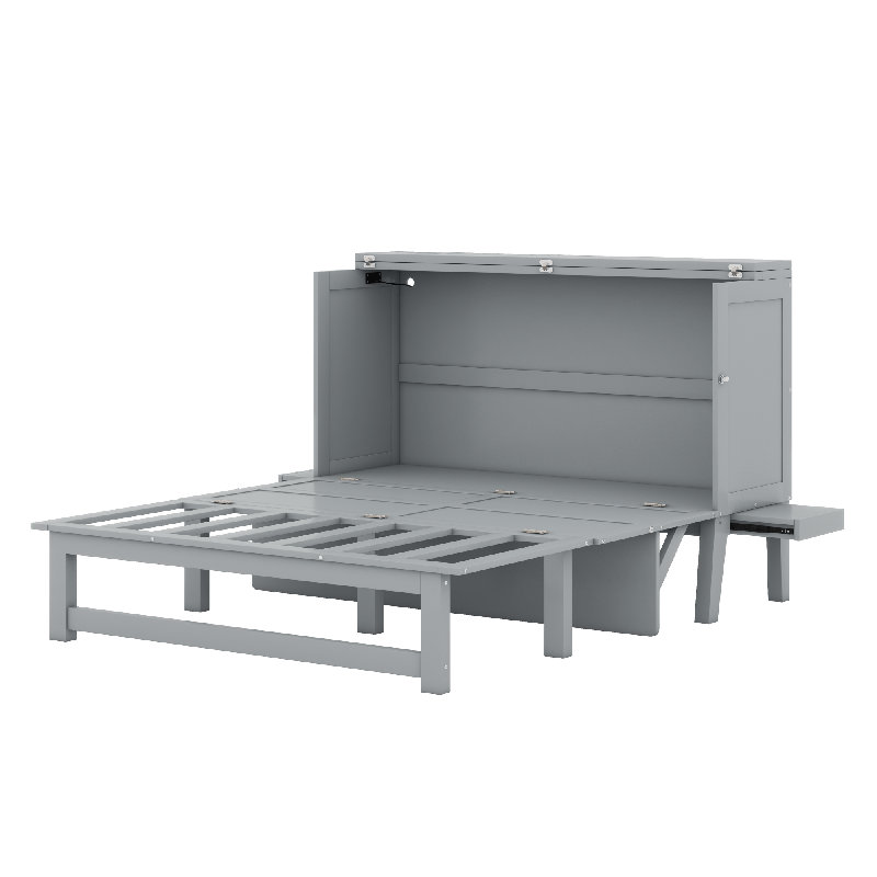 Lit escamotable avec port USB, Gris