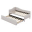 Lit de jour simple rembourré extensible avec dossier en L-207830649