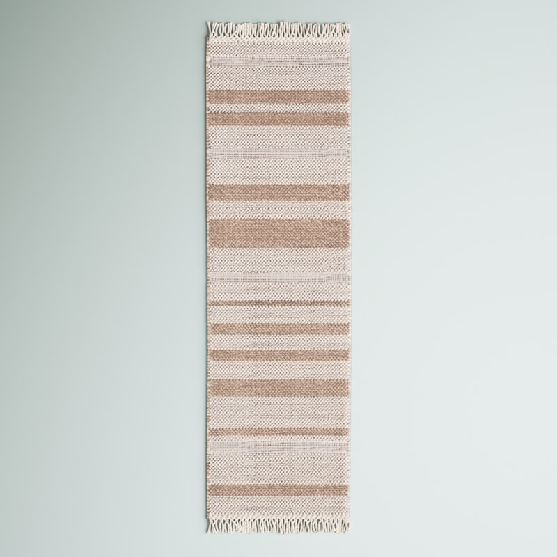 Tapis ivoire / brun clair Charvik, Tapis de couloir 2 pi 3 po x 8 pi