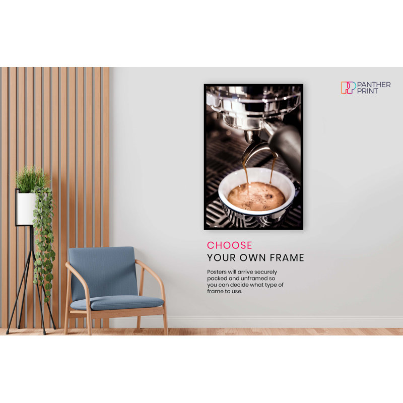 Dripping Espresso Coffee - No Frame Print, 31cm H x 20cm W x 0.5cm D