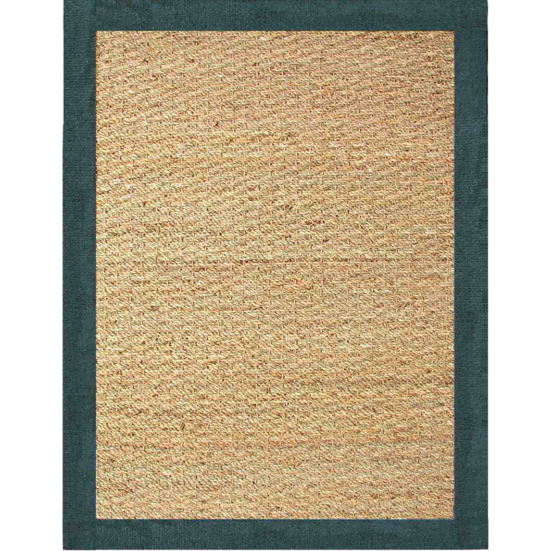 Tapis bleu sarcelle/beige Wininger, Rectangle 3 pi 4 po x 5 pi