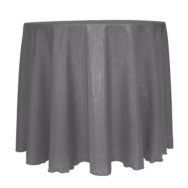 Solid Color Round Tablecloth, 120" x 120", Charcoal, 2 Pack