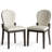 Modern Apartment Dining Chairs (Set Of 2) With Solid Wood Frame, Space-Saving Beige Leather Seating For Small Kitchens And Cozy Dining Nooks